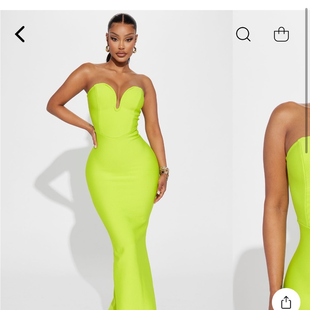 Fashion Nova maxi bandage dress worn once